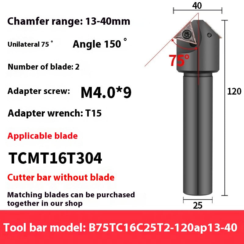 6039 Machining center 15 20 25 30 35 40 45 50 55 60 65 70 75 degree chamfering toolholder TCMT Shandong Denso Pricision Tools Co.,Ltd.